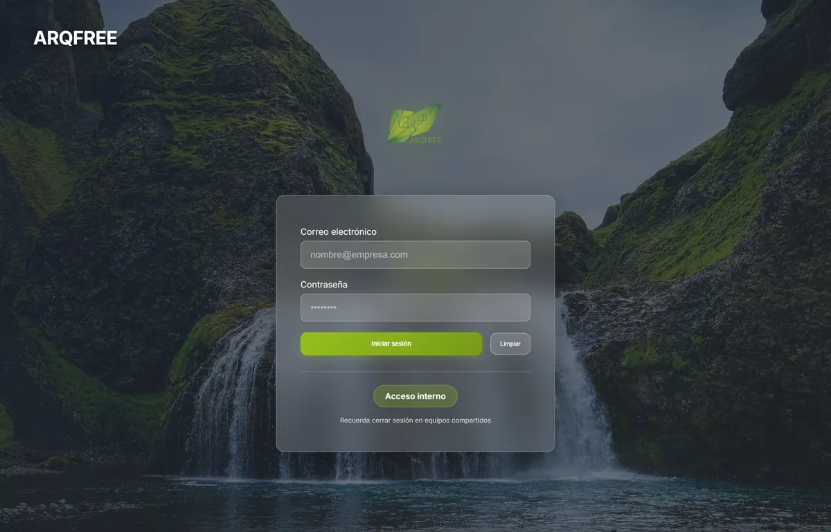 Space ArqFree — Login